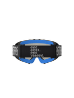 Alpinestars Vision Atrox Juvenil, gafas de motocross negras y azules, correa con el lema One Goal One Vision