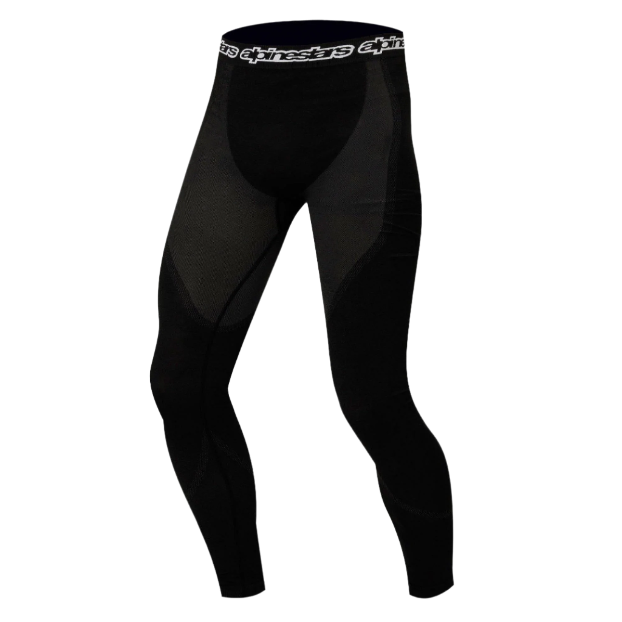 Alpinestars KX Bottom, pantalones técnicos de capa base, negros, con paneles contorneados que absorben la humedad y cintura elástica con la marca, diseñados para ofrecer rendimiento bajo monos de carreras