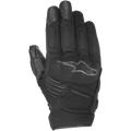 Guantes Alpinestars Faster, guantes de moto negros con el logotipo de la estrella de Alpinestars y la marca Thermo Windtech, acolchado reforzado en nudillos y dedos, diseño multimaterial para conducción urbana