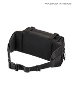 Alpinestars Tech Tool Pack, Enduro waist bag, black, rear view highlighting the air mesh back pad, ventilation, and adjustable belt with buckle