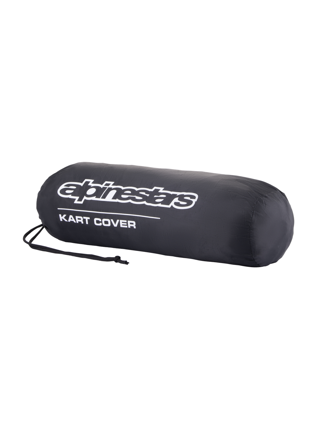 Alpinestars Kart Cover, black go-kart cover with structured fit, elasticated edge and drawstring closure for paddock protection from dust and rain