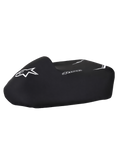 Alpinestars Kart Cover, black waterproof go-kart cover with white logos, structured fit and elasticated lower edge for paddock and storage protection