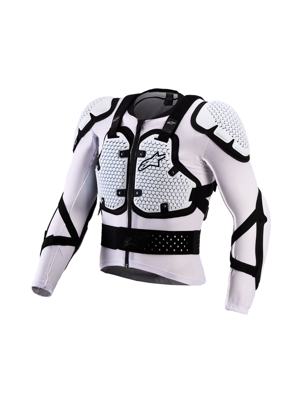 Chaqueta protectora Alpinestars Bionic Action V3, peto de motocross para hombre, blanco y negro, con tecnología A-Morph, malla transpirable y certificación CE