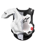 Alpinestars Tech-Air® MX Sistema De Airbag, chaleco protector de motocross off-road, blanco y negro, con certificación CE y airbag desplegado