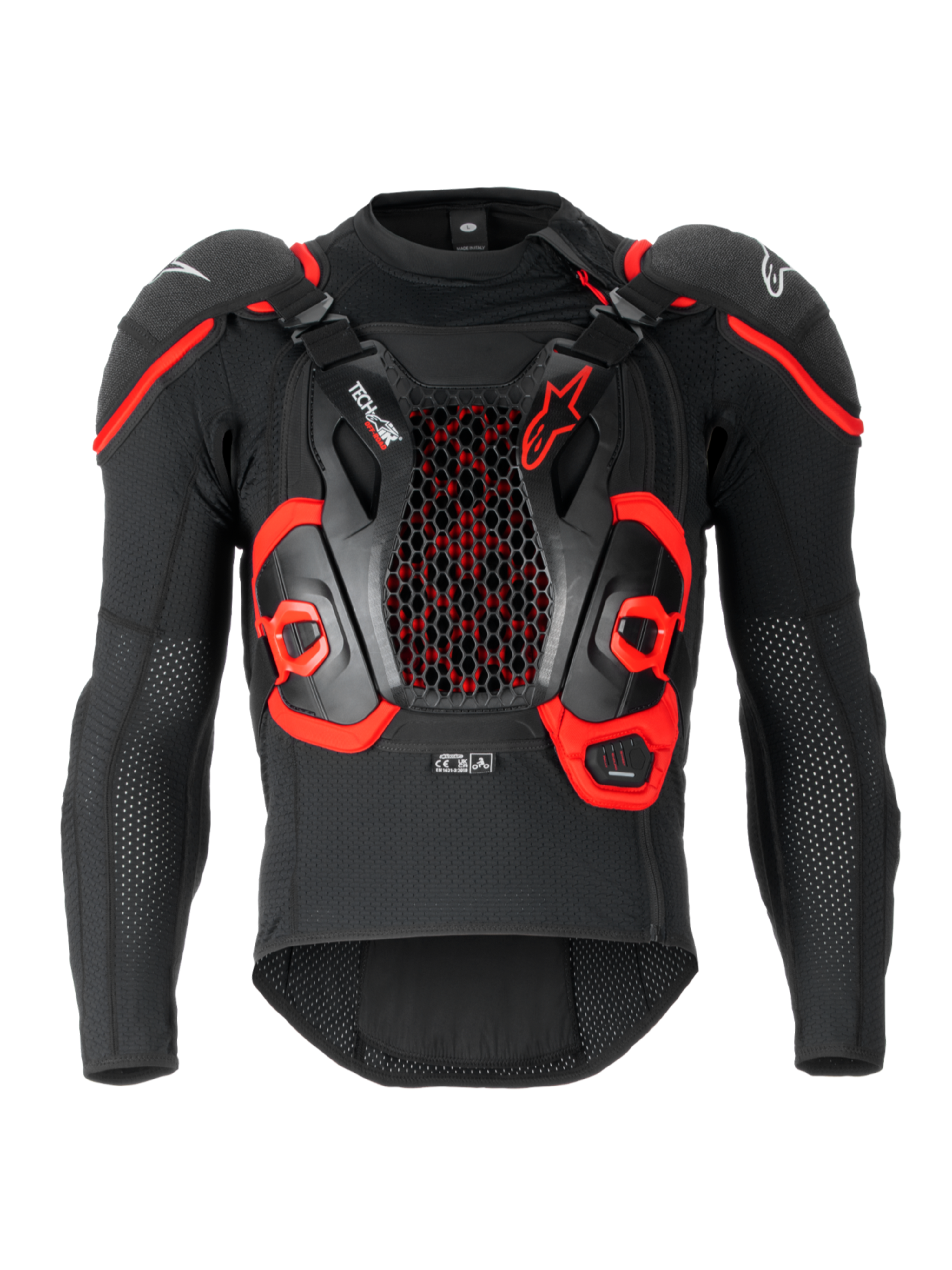 Alpinestars Tech-Air® Off-Road Sistema De Airbag, sistema de airbag off-road homologado FIM, negro y rojo, con protección integrada Nucleon CELL en pecho y espalda