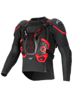 Alpinestars Tech-Air® Off-Road Sistema De Airbag, chaqueta de protección off-road, negro y rojo, construcción textil con protección integrada Nucleon CELL en pecho y espalda