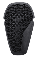 Alpinestars Nucleon Flex Plus Knee Protectors, Black, motorcycle armor insert featuring a ventilated open-cell honeycomb structure, ergonomic shape with embossed star logo, flexible and low-profile design for impact protection