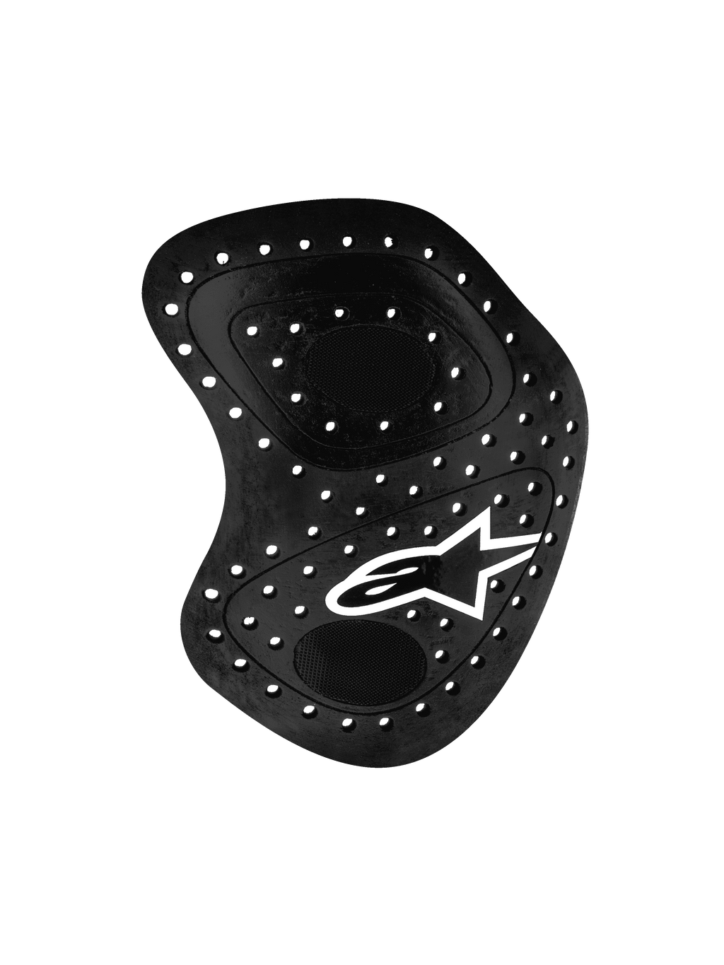 Alpinestars Nucleon Racing Kr-Hr Hip Protector, negro, protección de cadera para carreras de motociclismo con orificios de ventilación y logotipo de estrella blanco, diseño ergonómico con construcción por capas