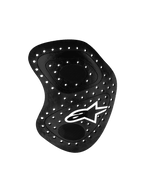 Alpinestars Nucleon Racing Kr-Hr Hip Protector, negro, protección de cadera para carreras de motociclismo con orificios de ventilación y logotipo de estrella blanco, diseño ergonómico con construcción por capas