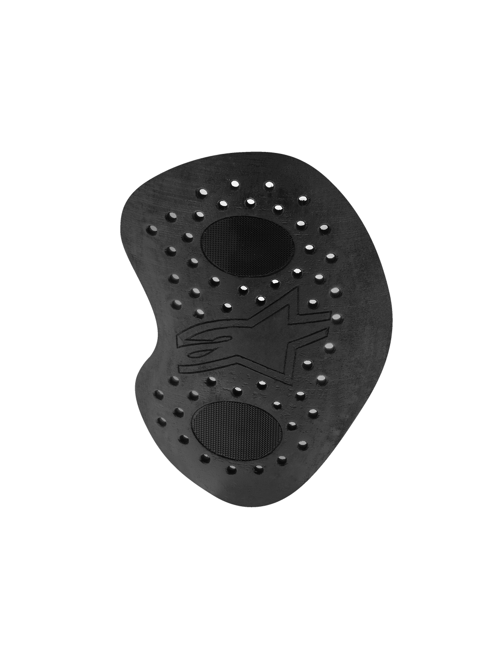 Protector de cadera Alpinestars Nucleon Racing KR-HR, inserto de protección para motocicleta en color negro, espuma perforada que absorbe energía con carcasas duras sobreinyectadas, logotipo de la estrella de Alpinestars en relieve, diseño ergonómico para trajes de carreras