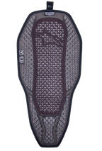 Inserto de protector de espalda completo Alpinestars Nucleon Flex Proi, protector de espalda para motocicleta, rojo humo transparente, forro de malla 3D gris con núcleo rojo visible, diseño híbrido altamente ventilado con botón a presión para integración en la chaqueta