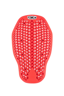 Alpinestars Nucleon Plasma Back Protector Insert, protector de espalda para motocicleta, rojo, diseño de malla flexible en zigzag con orificios de ventilación, protección contra impactos certificada CE Nivel 2, inserto ergonómico para chaquetas de moto