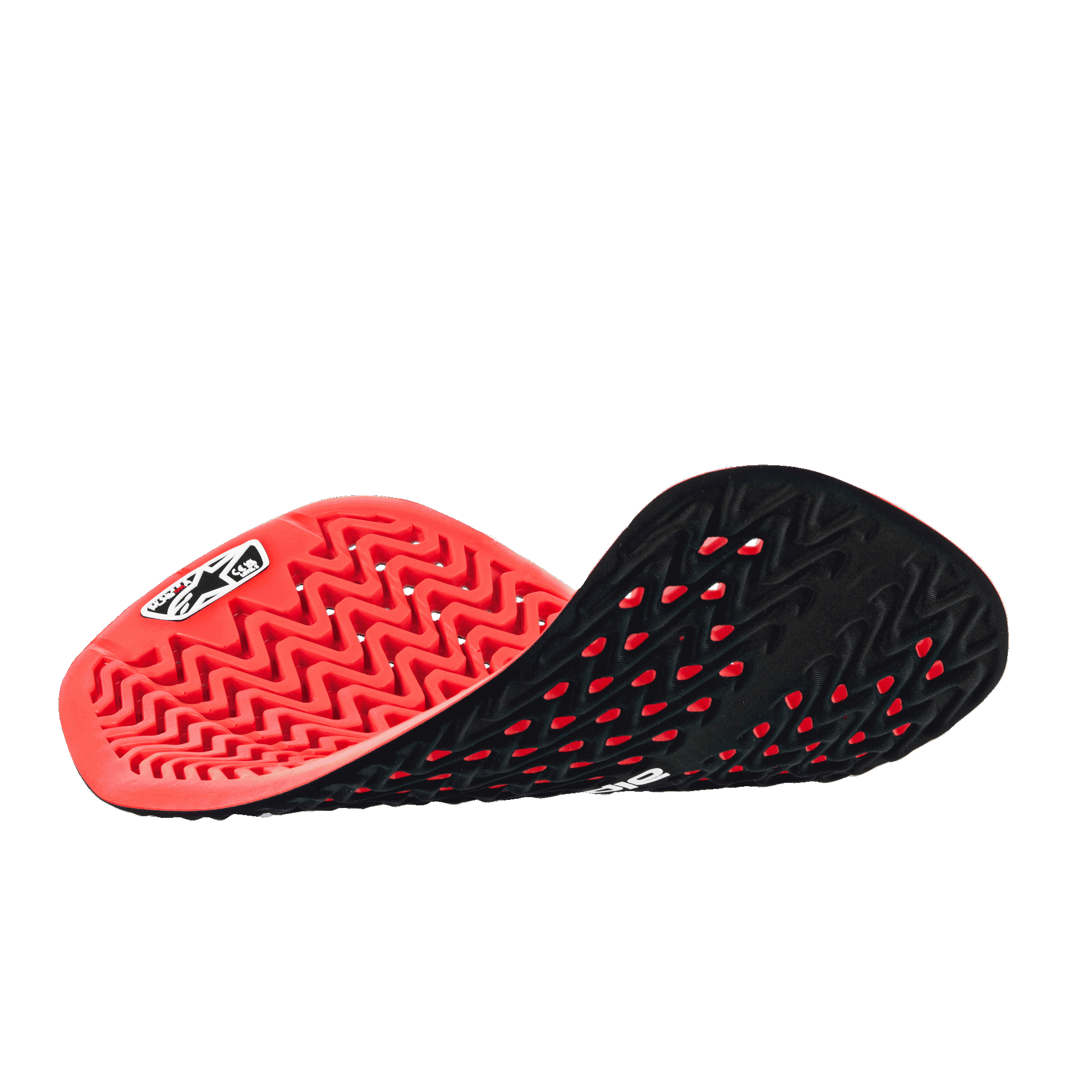 Alpinestars Nucleon Plasma Back Protector Insert, rojo y negro, protector de espalda flexible para motocicleta con patrón de panal y amplias perforaciones para transpirabilidad, equipo de seguridad ligero y adaptable