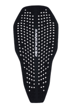 Alpinestars Nucleon Plasma Full Back Protector Insert, protector de espalda para motocicleta, negro, con una textura ondulada perforada para ventilación, logotipo de Alpinestars vertical en blanco, diseño contorneado delgado y flexible