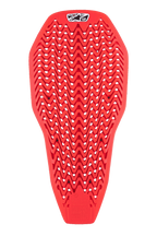 Alpinestars Nucleon Plasma Full Back Protector Insert, rojo, protección de espalda para motocicleta con un patrón perforado en zigzag, diseño ligero y flexible para ventilación, inserto de equipo de protección absorbente de impactos