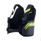 Alpinestars Youth Bionic Rib Support, protector de costillas para karting, negro y amarillo neón, correas de hombros y panel trasero ajustables, protectores ergonómicos de doble densidad con núcleo de fibra de vidrio, forro de malla 3D transpirable, equipo de seguridad para carreras de karts juveniles