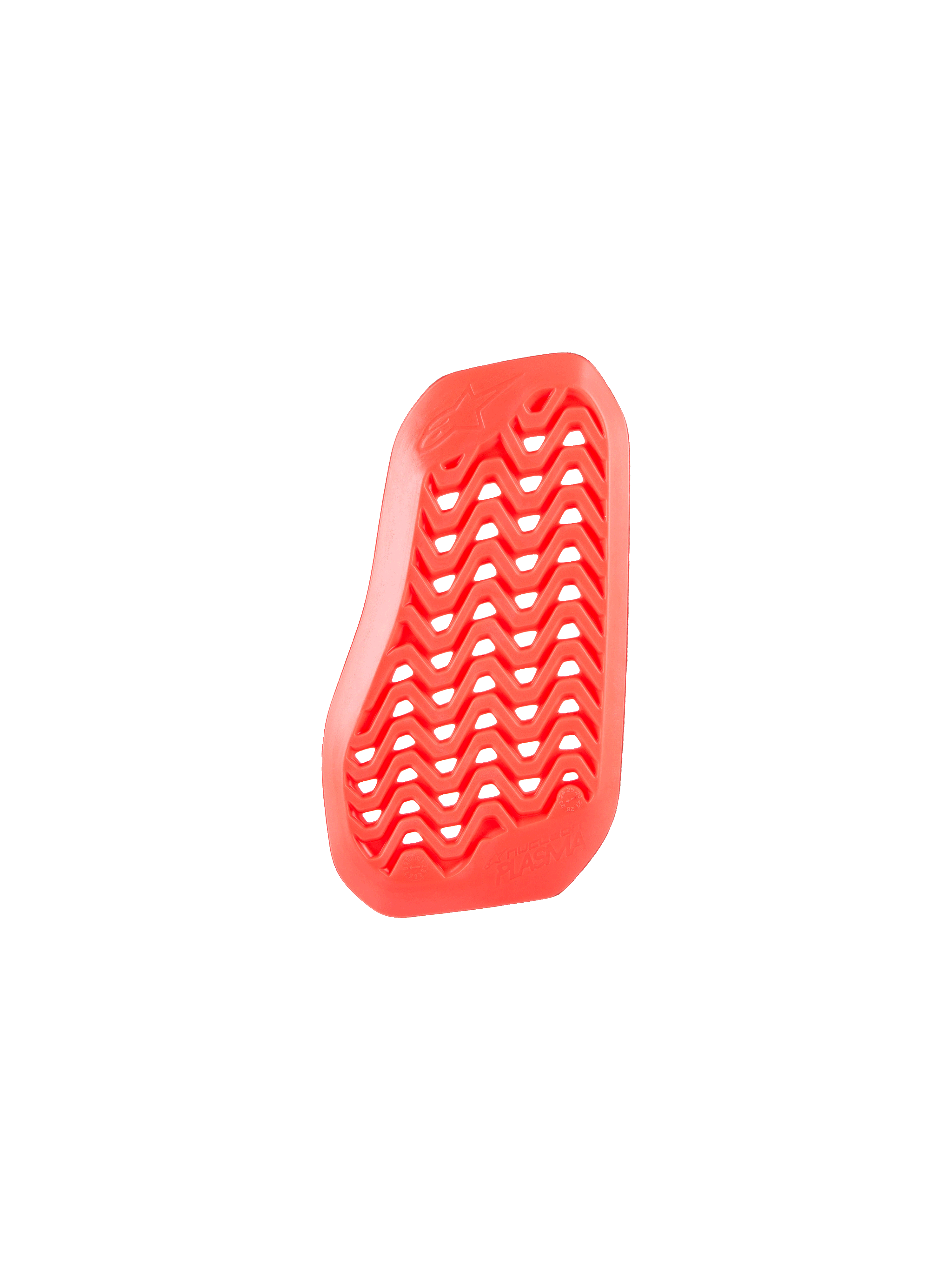 Inserto protector de pecho dividido Alpinestars Nucleon Plasma, rojo, diseño perforado en zigzag para un flujo de aire máximo, material de absorción de impactos ligero, flexible y de base biológica para equipamiento de carretera