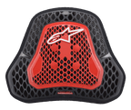 Alpinestars Nucleon KR Cell CiR Protector, protector de pecho para motocicleta, rojo humo transparente y negro, estructura CELL de panal, logo blanco de Alpinestars, armadura corporal ligera y ventilada