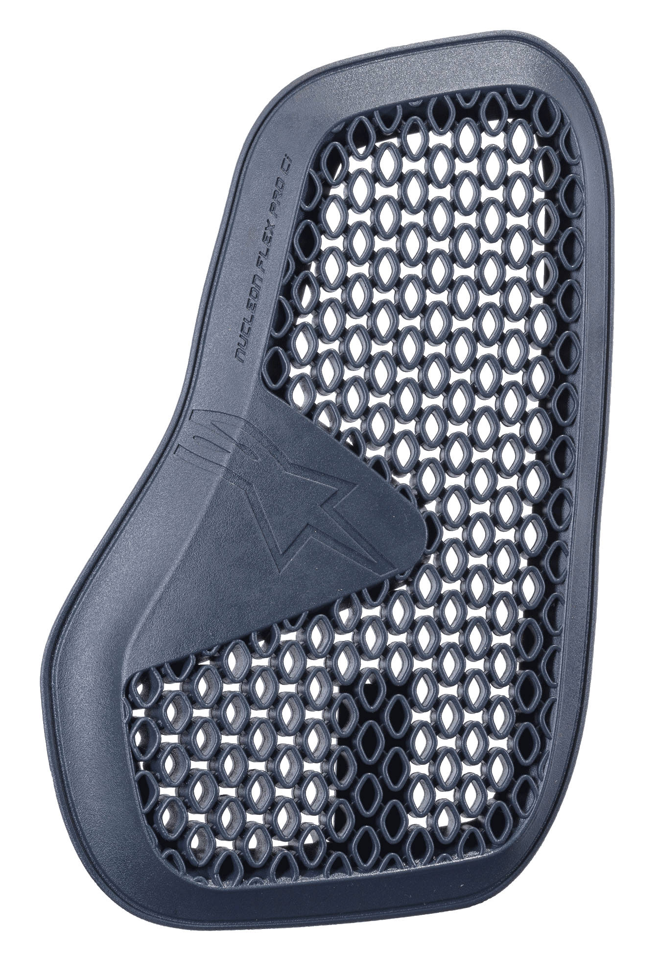 Alpinestars Nucleon Flex Pro Ci Protector, protector de pecho para motocicleta, antracita, almohadilla protectora gris oscuro con patrón de malla de panal, diseño ergonómico curvo con logo de estrella en relieve, microestructura altamente ventilada