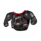 Alpinestars Protector de Pecho Bionic Action Kickstart Juvenil, equipo de protección para motocross, negro y rojo, con protectores de TPR y diseño ventilado.