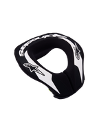 Alpinestars protector de cuello juvenil Sequence, equipo de protección para motocross, negro y blanco, espuma de doble densidad y cola extendida