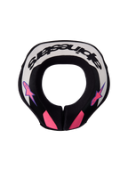 Alpinestars protector de cuello Sequence juvenil, equipo de protección para motocross, negro, gris claro y morado.