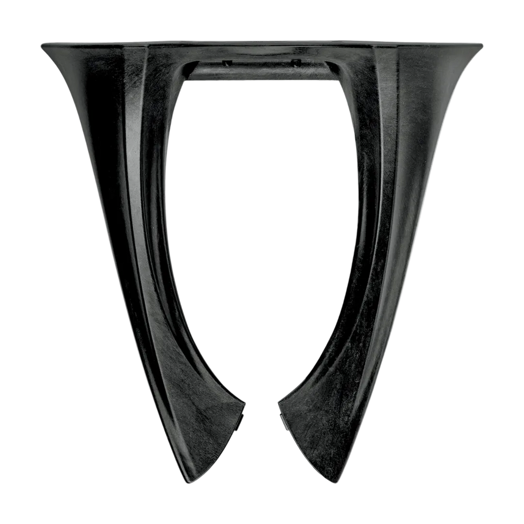 Alpinestars BNS Tech Carbon Neck Support, Motocross and Off-road Neck Brace, Unisex, Black, high-performance Carbon Polymer compound, top-down view showing the ergonomic frame design for lightweight impact protection.