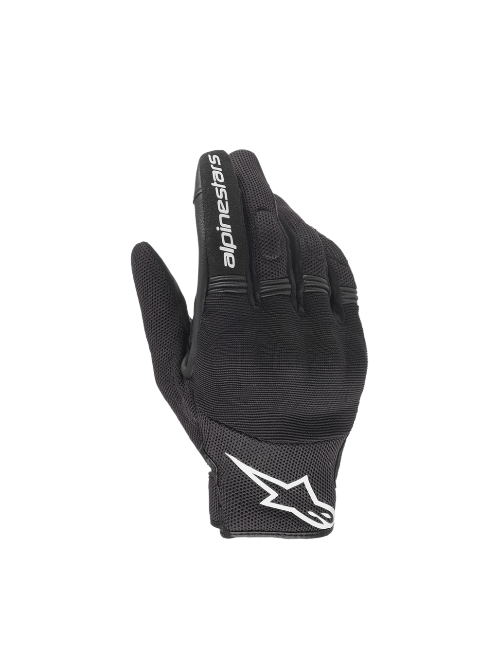 Alpinestars Copper, guantes de moto urbanos para hombre, negros y blancos, de malla textil ligera con protección de nudillos