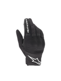 Alpinestars Copper, guantes de moto urbanos para hombre, negros y blancos, de malla textil ligera con protección de nudillos