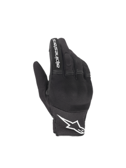 Alpinestars Copper, guantes de moto urbanos para hombre, negros y blancos, de malla textil ligera con protección de nudillos