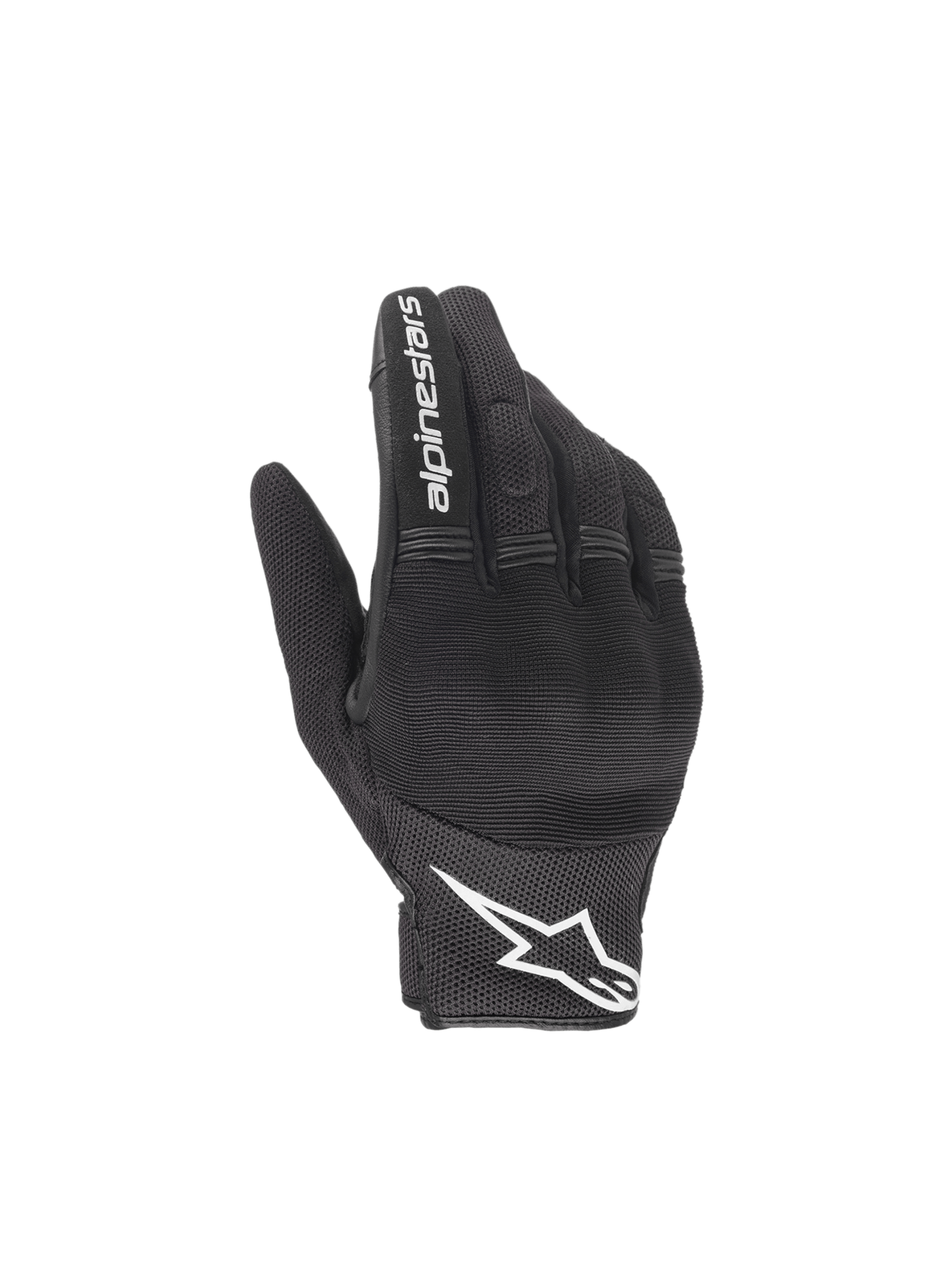 Alpinestars Copper, guantes de moto urbanos para hombre, negros y blancos, de malla textil ligera con protección de nudillos