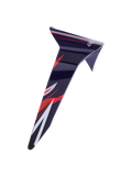 Alpinestars Supertech R10 Flyte Standard Spoiler, Helmet Accessory, Purple Red Glossy with red and white graphics, sleek aerodynamic replacement part for racing helmets, high-gloss finish