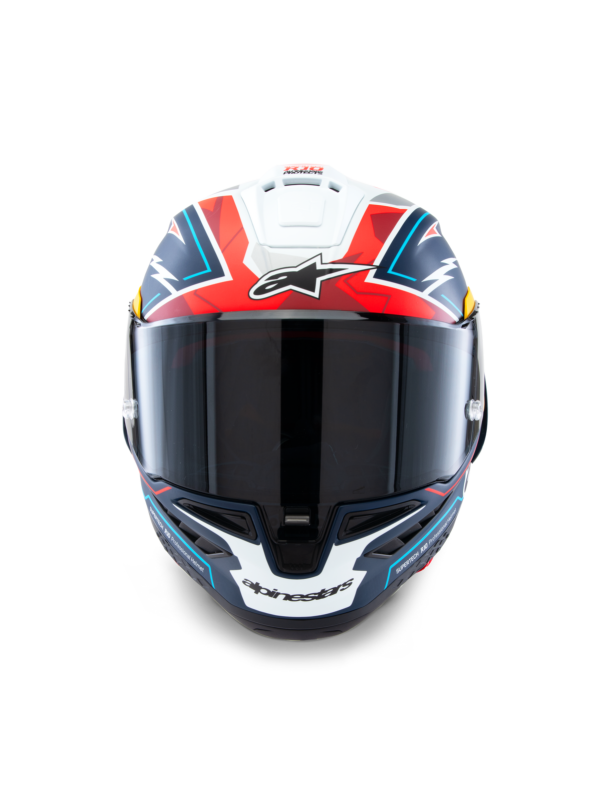 Casco Alpinestars Supertech R10 Acosta Edición Limitada, casco de moto para carreras, azul, rojo y blanco, certificado CE