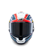 Casco Alpinestars Supertech R10 Acosta Edición Limitada, casco de moto para carreras, azul, rojo y blanco, certificado CE