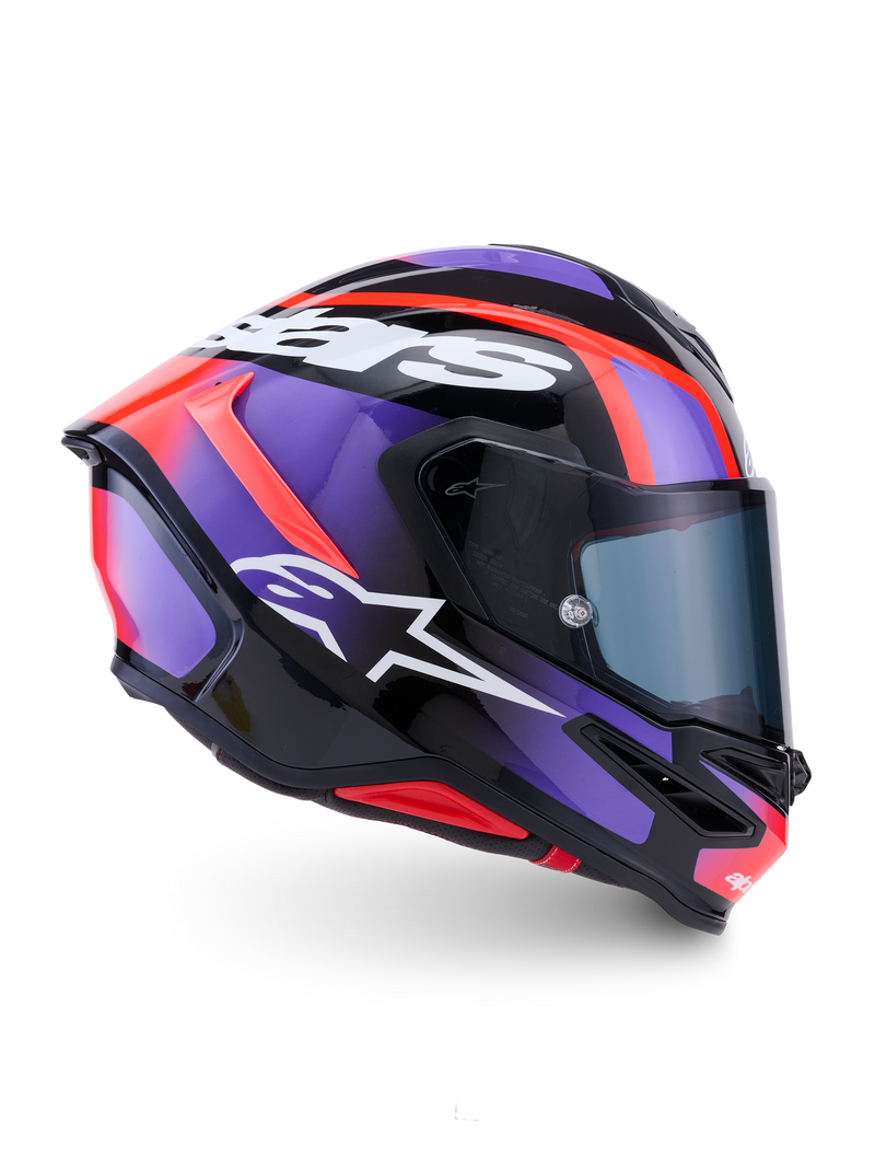 Casco S-R7 Lumen ECE 22.06, casco integral de moto para carreras, negro, morado, rojo y blanco, construcción de carbono, certificado ECE