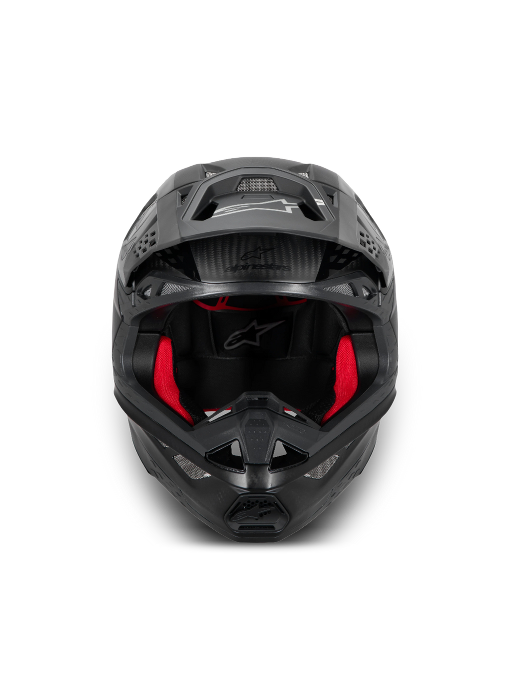 Alpinestars Supertech M10 Fame, casco de motocross, negro y rojo, fibra de carbono, certificado ECE 22.06