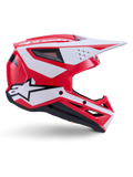 Alpinestars S-M3 Heat, casco de motocross rojo, blanco y negro brillante con protección todoterreno certificada ECE 22.06