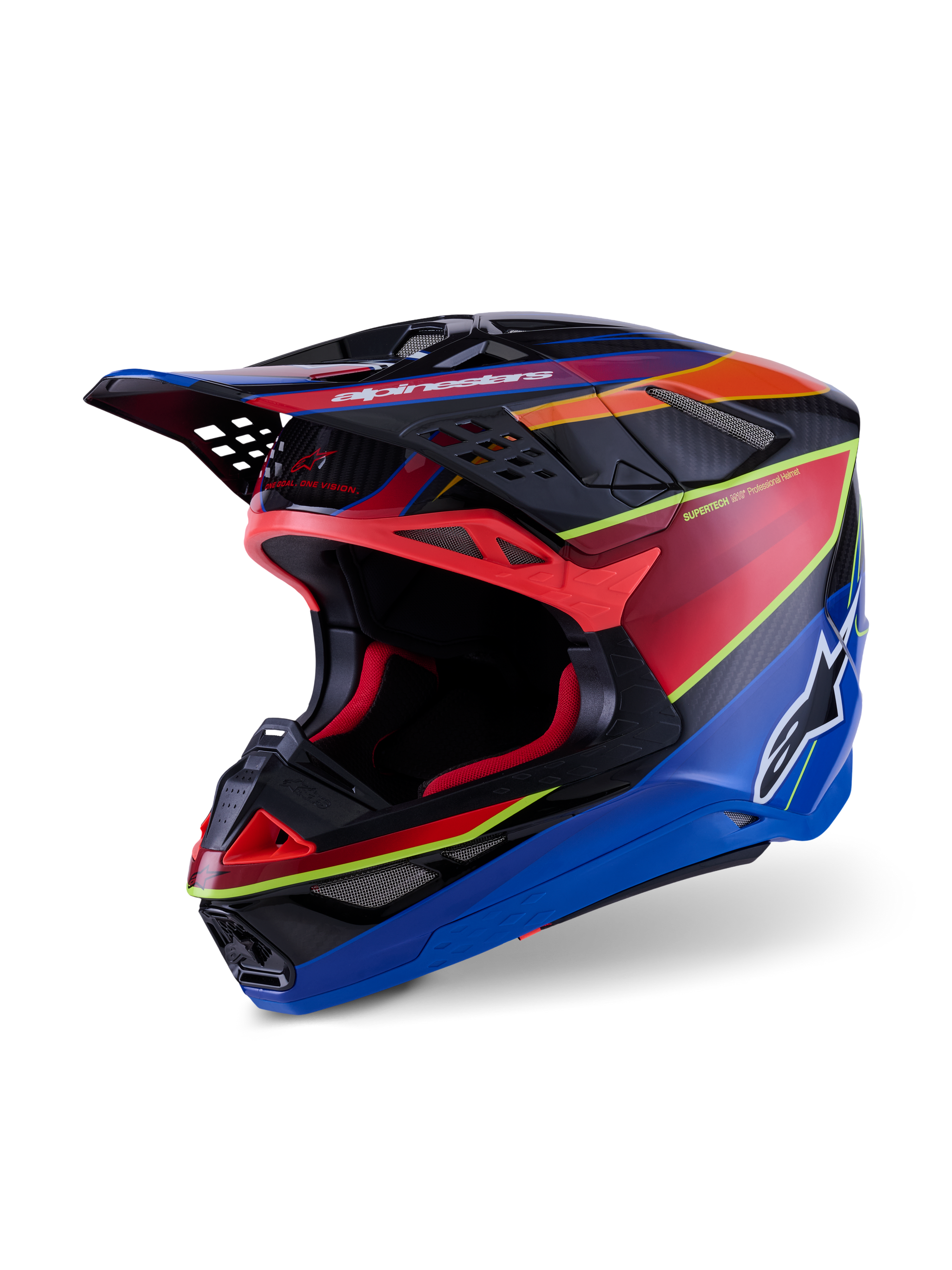 Supertech M10 Era ECE 22.06 Helmet Blue Red Yellow Fluo Glossy