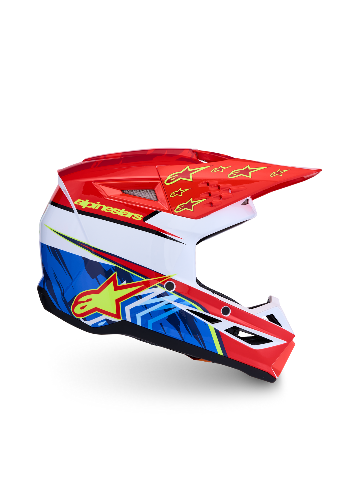 Alpinestars casco juvenil SM3 Falcon ECE06, casco de motocross para niños, rojo y azul, certificado ECE 2206