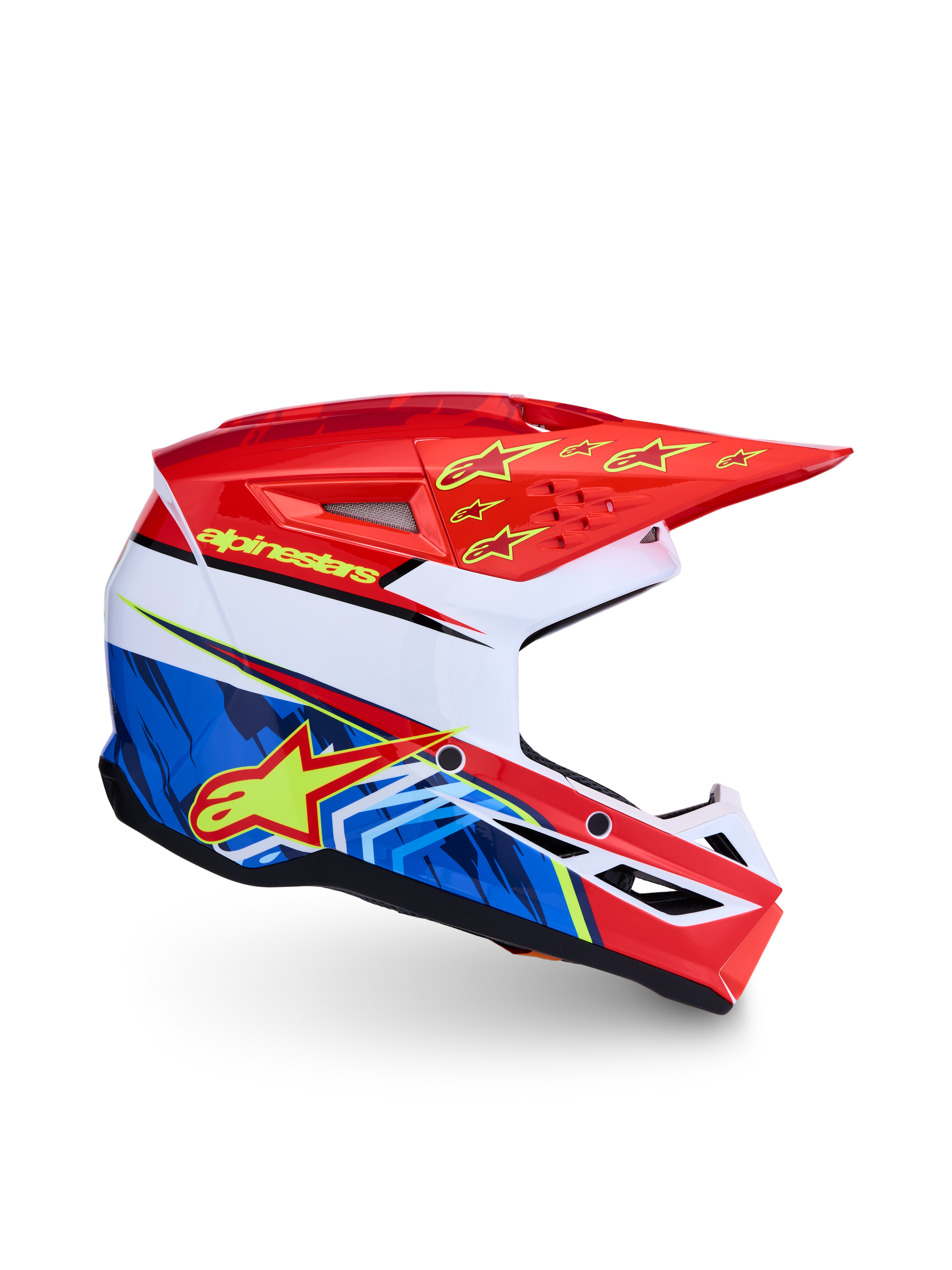Alpinestars casco juvenil SM3 Falcon ECE06, casco de motocross para niños, rojo y azul, certificado ECE 2206