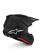 Alpinestars casco S-M7 Solid ECE06, casco de motocross negro mate con logo blanco, aerodinámico, certificado ECE 22.06