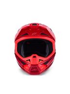 Casco Alpinestars S-M7 Core, casco de motocross, rojo brillante, vista frontal que muestra múltiples entradas de aire y diseño aerodinámico, logotipo de Astars en la visera y la mentonera, equipamiento profesional para carreras off-road