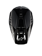 Alpinestars S-M5 Corp Motocross Helmet, Dark Gray Glossy, ECE 22.06 certified, top view showing ventilation.
