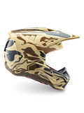 Alpinestars S-M5 Mineral, casco de motocross con camuflaje marrón y tostado, certificado ECE 22.06 para protección todoterreno.