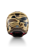 Alpinestars S-M5 Mineral, casco de motocross, marrón y negro mate con camuflaje, certificación ECE 22.06, vista trasera