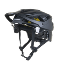 Alpinestars Vector Tech Solid Helmet, casco de MTB para ciclismo de montaña, acabado negro mate y brillante con 19 ventilaciones, acolchado interior MIPS amarillo, visera y correas ajustables, protección ligera para trail y all-mountain