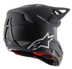 Casco Missile Tech Solid, casco integral de MTB para descenso negro mate con rejillas de malla y logo Alpinestars.