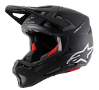 Casco Alpinestars Missile Tech Solid negro mate integral para MTB, con acolchado rojo y aberturas de ventilación.