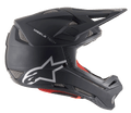 Casco Alpinestars Missile Tech Solid negro mate, integral de descenso MTB con ventilación de malla y logotipo plateado.