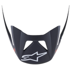 Alpinestars Visor Vector Tech A1, visera de repuesto para casco de ciclismo, negro gris claro mate, con logotipo A-star blanco en la parte frontal, construcción de plástico duradero para uso en MTB trail y enduro